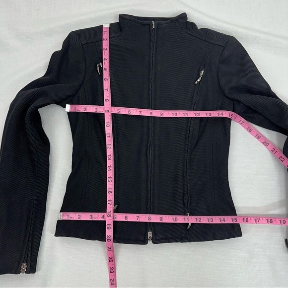 DUBUC Size 4 Black Ribbed Fitted Jacket - Picture 10 of 13